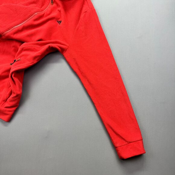 ADIDAS Men's Full Zip Jacket Size XL Cozy Fleece Red Athleisure Sports - Picture 9 of 14